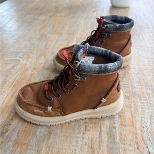 Hey Dude Brown Kids Boots, little kid 11